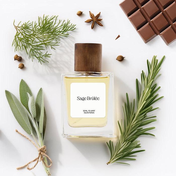 Sage Brûlée Eau de Parfum - natural unisex fragrance with tonka bean and tobacco leaf notes
