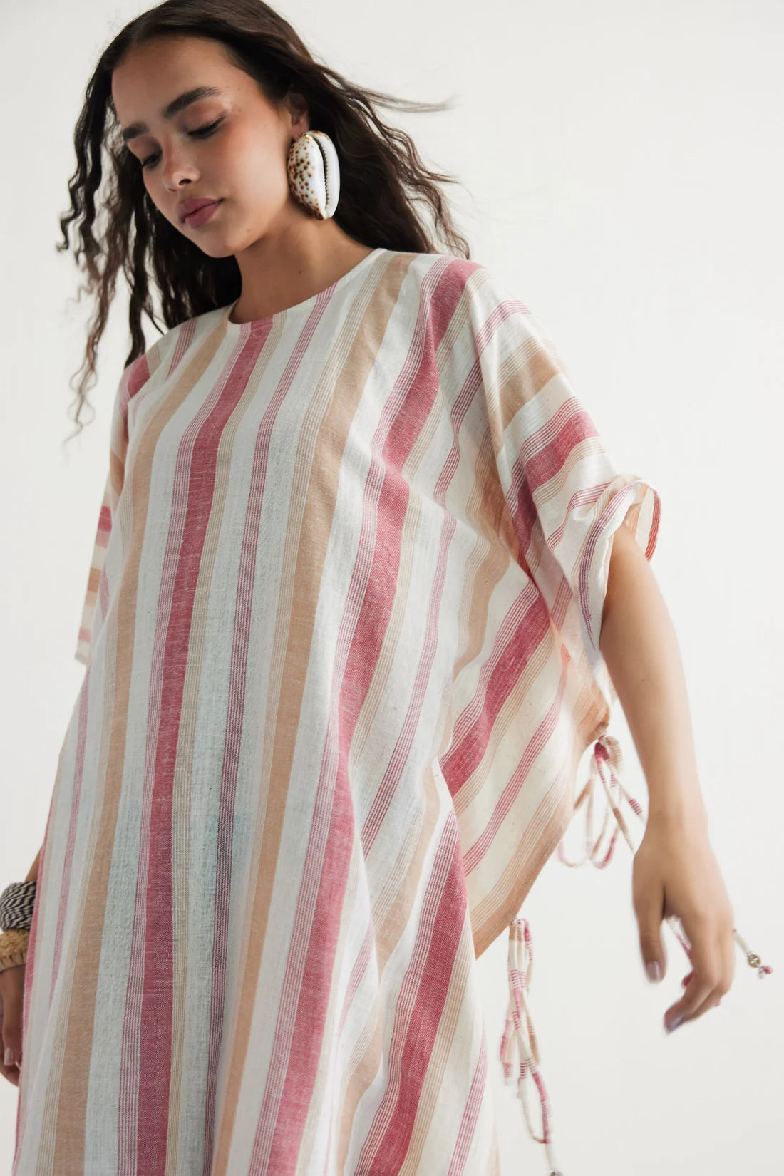 Saltwater Summer Handwoven Kala Cotton Kaftan Dress