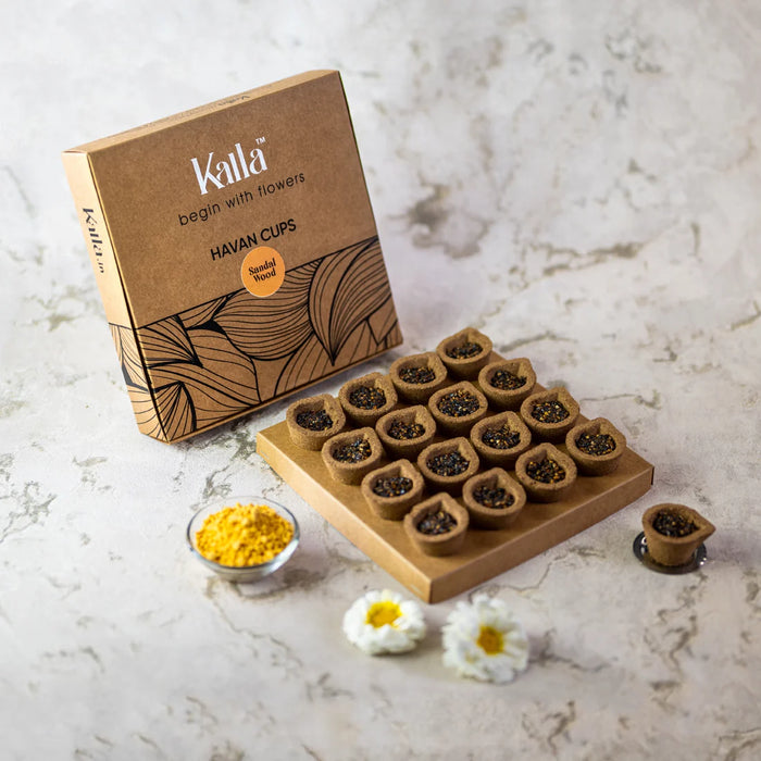 Natural Havan Cups - Sandalwood