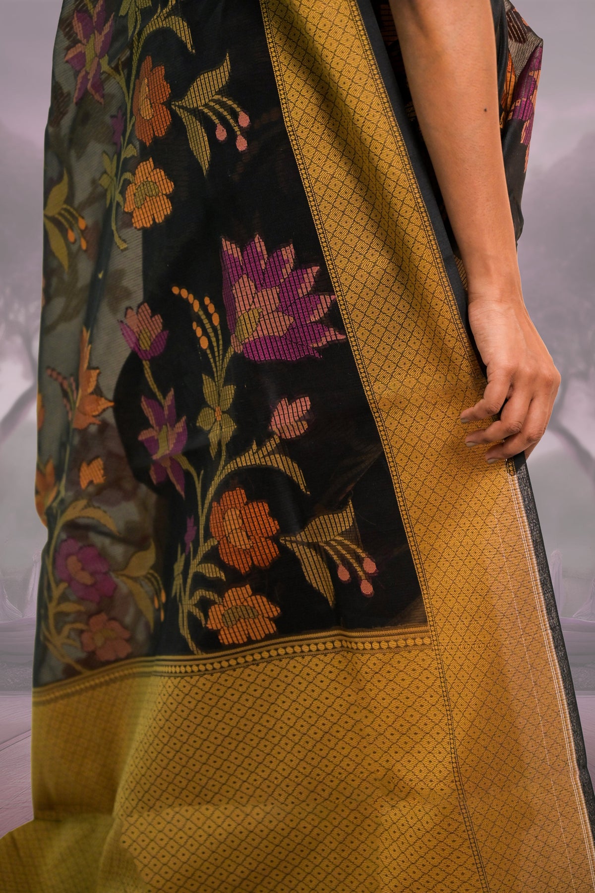 Cotton Jamdani Banarasi Saree