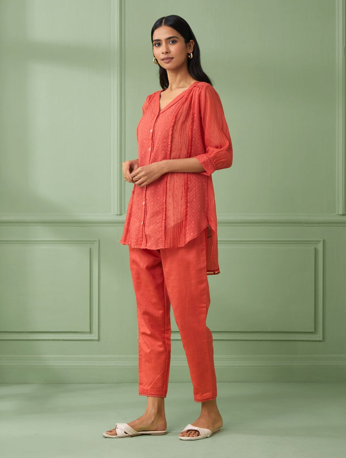 Coral Shirt with Pants (set of 3)