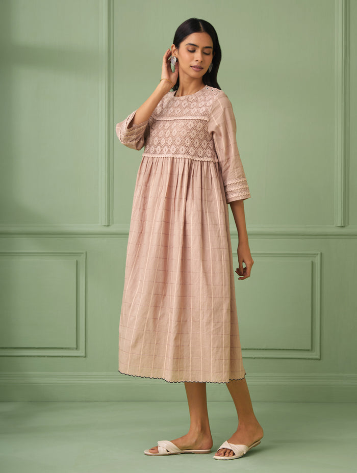 Rose Calf Length Dress