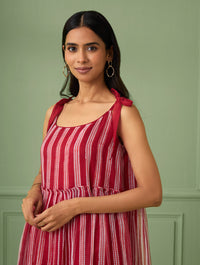 Stripe Breezy Tiered Maxi Dress
