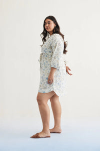 The Marine Handspun Handwoven Organic Cotton Short Dress