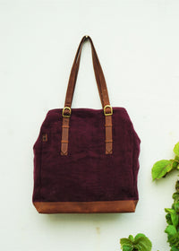 The Bass Tote - Dark Wine