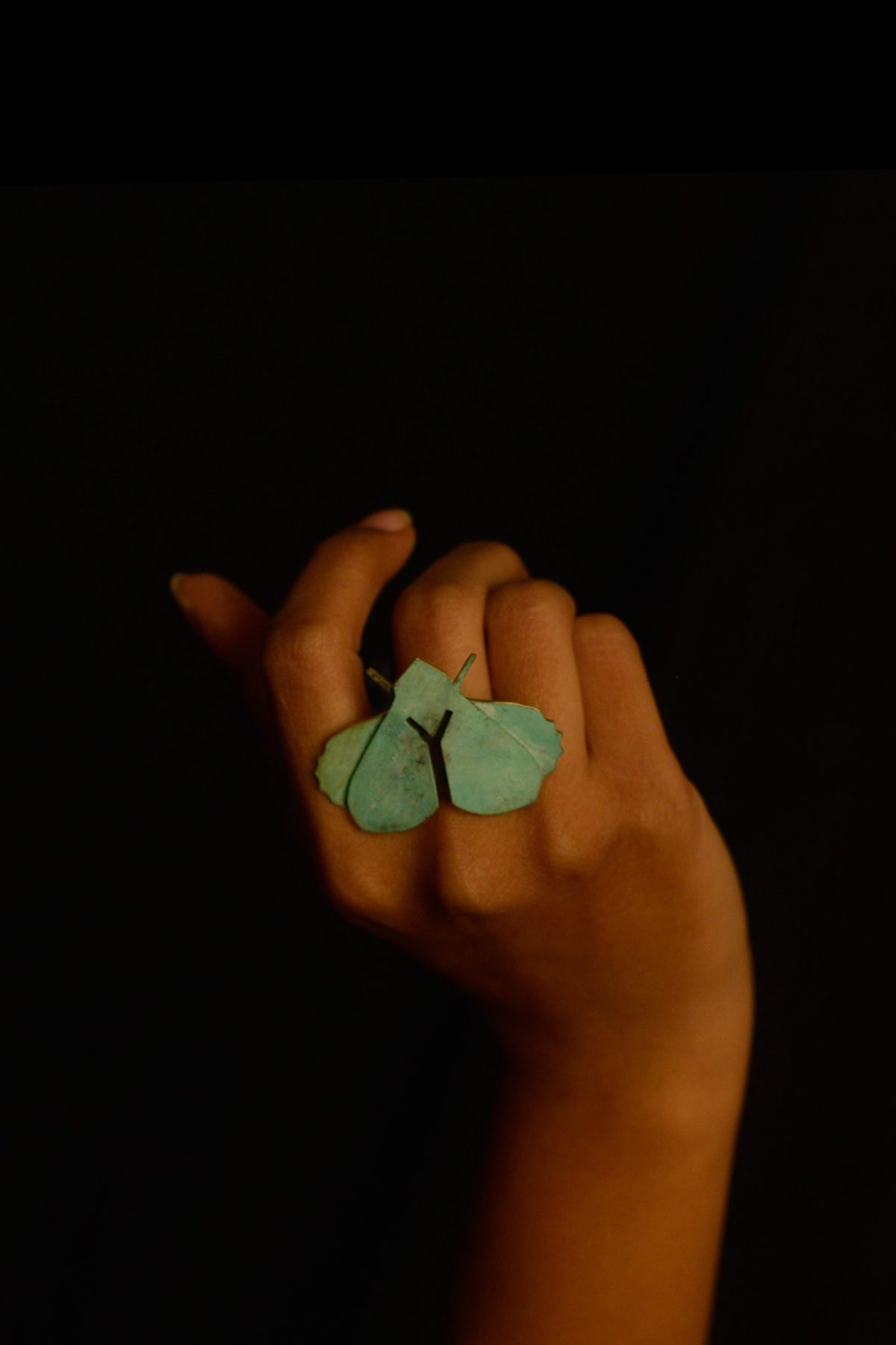Solus Ring 1.1 by Dookdi — handcrafted sculptural wearable art ring front view, artisan ethical jewelry Mitti Lifestyle