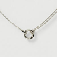 Squircle pendant knotted chain worn sterling silver Dori artisan jewellery India