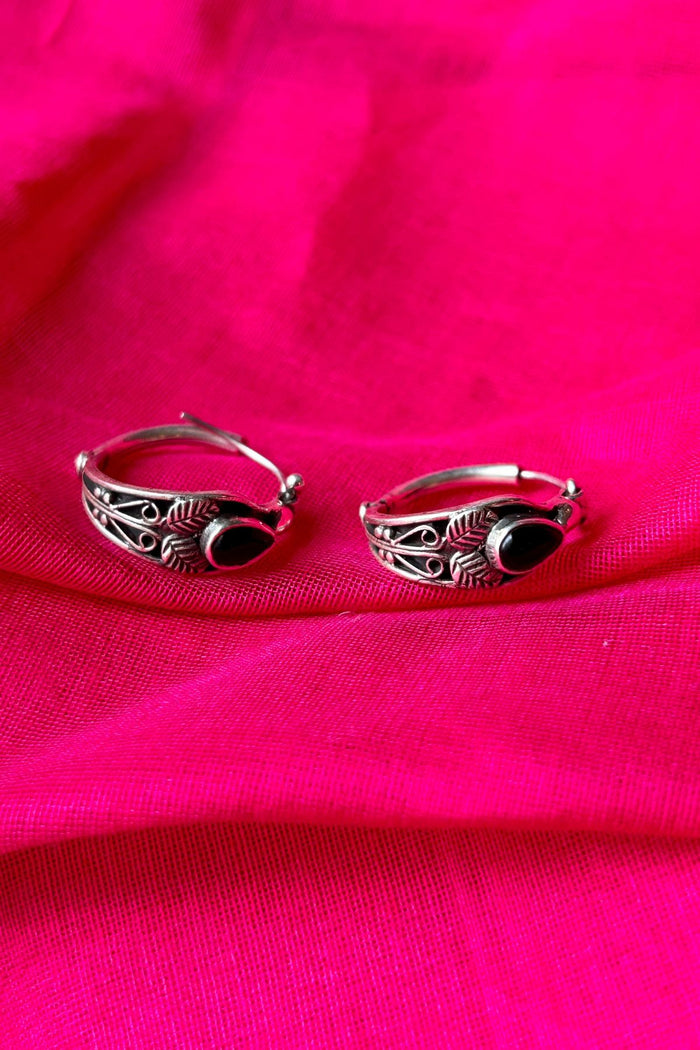 Black Hoop Earrings