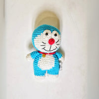 Doraemon Crochet Toy — handmade cotton crochet Doraemon soft toy for children