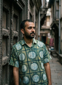 Cotton block print shirt with handcrafted patterns and a breathable, lightweight feel.