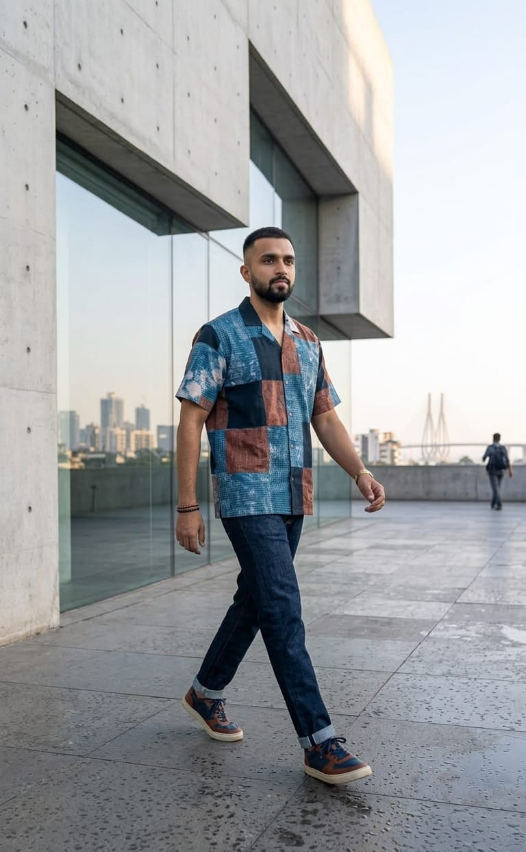 Kala cotton shirt crafted from handwoven fabric, showcasing a soft texture and breathable, lightweight feel.