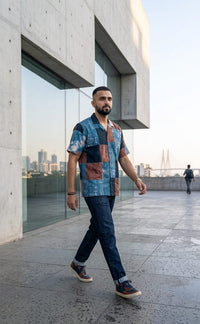 Kala cotton shirt crafted from handwoven fabric, showcasing a soft texture and breathable, lightweight feel.