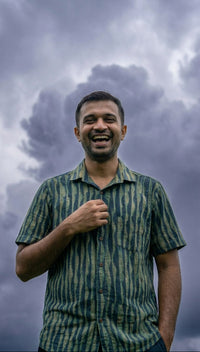 Cotton block print shirt with handcrafted patterns and a breathable, lightweight feel.