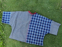 Indigo mix match short shirt