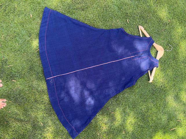 Indigo short sleeveless dress