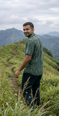 Cotton block print shirt with handcrafted patterns and a breathable, lightweight feel.
