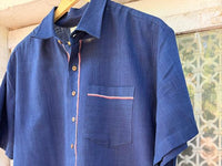 Indigo selvage kaftan top and pant
