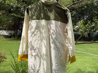 Pink applique shirt dress