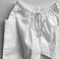Organic Cotton Unisex Indigo Zoo Kurta and White Pajama Pants Set