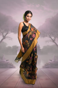 Cotton Jamdani Banarasi Saree