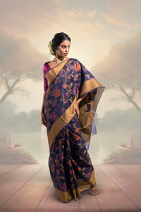 Cotton Jamdani Banarasi Saree