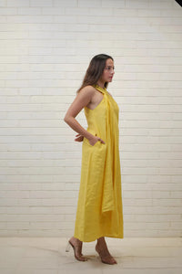 Linen Radiance Maxi Dress