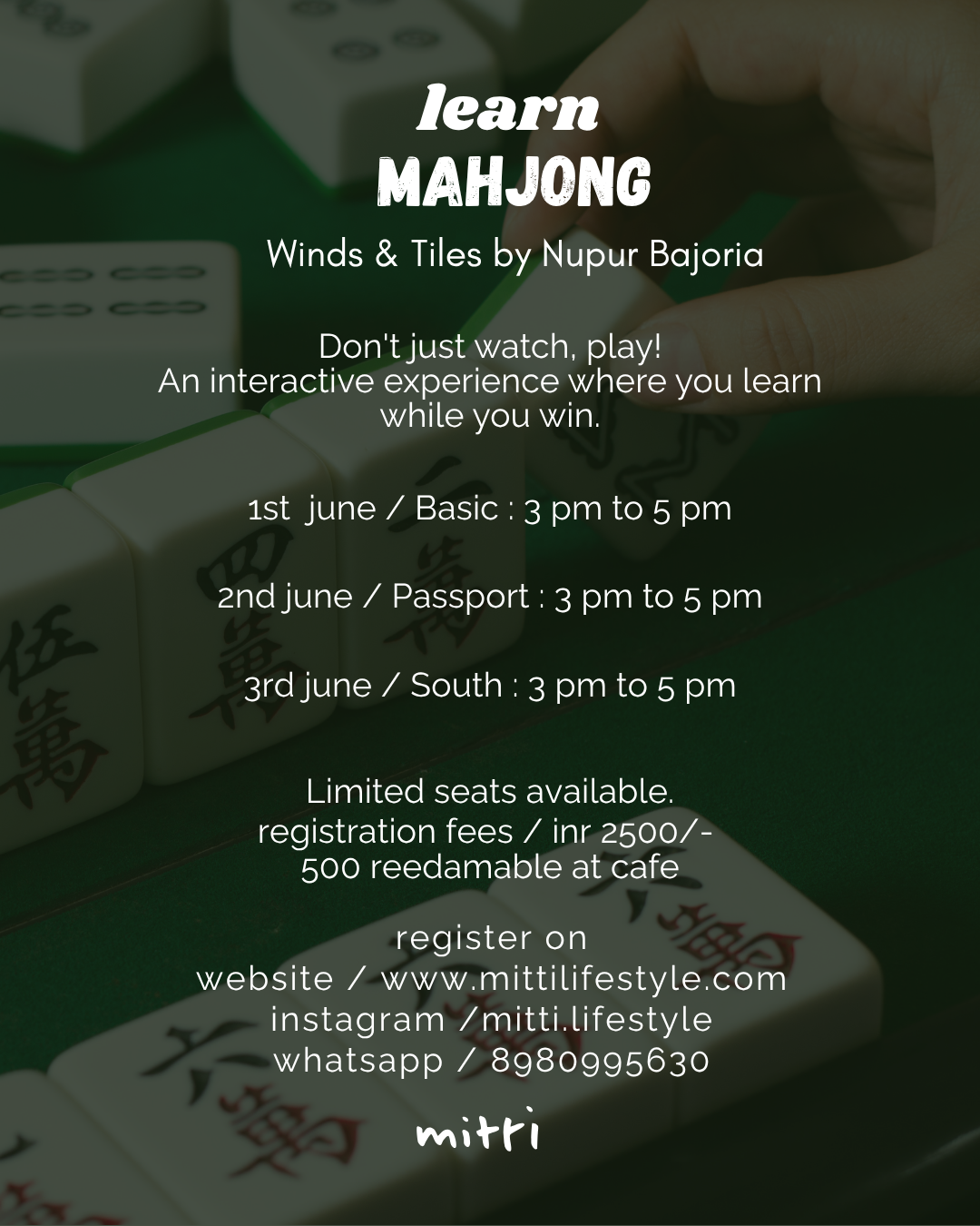 Mahjong With Winds and Tiles by Nupur (6th Edition)
