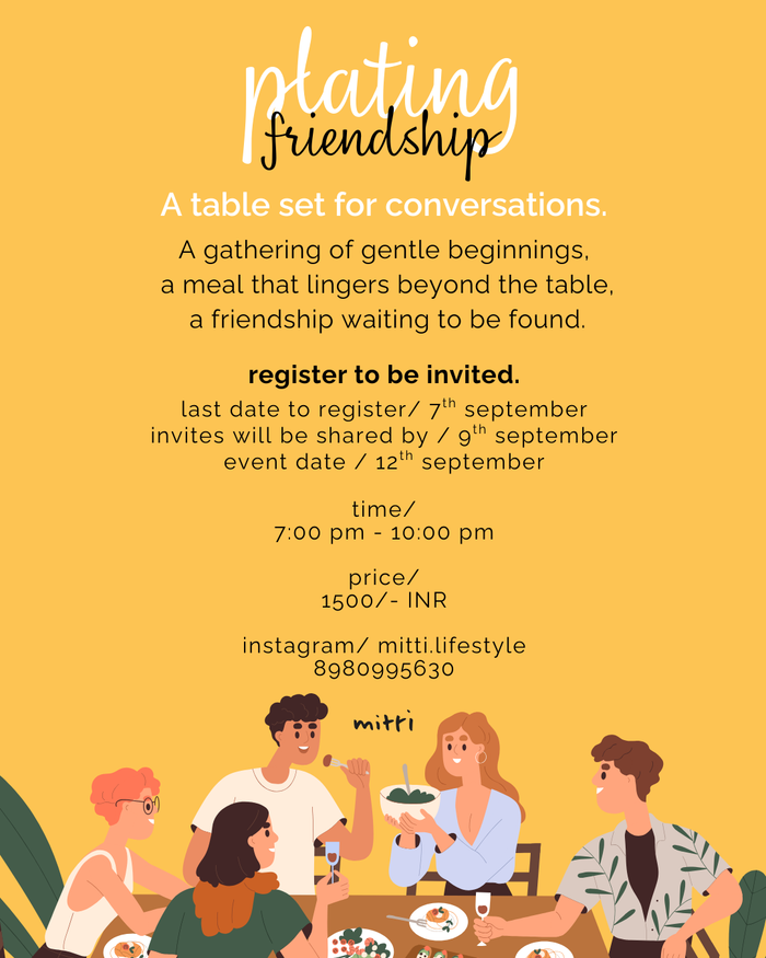 plating friendship- a seat for conversations