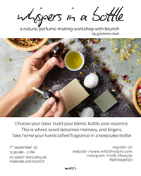 perfume making workshop with brunch