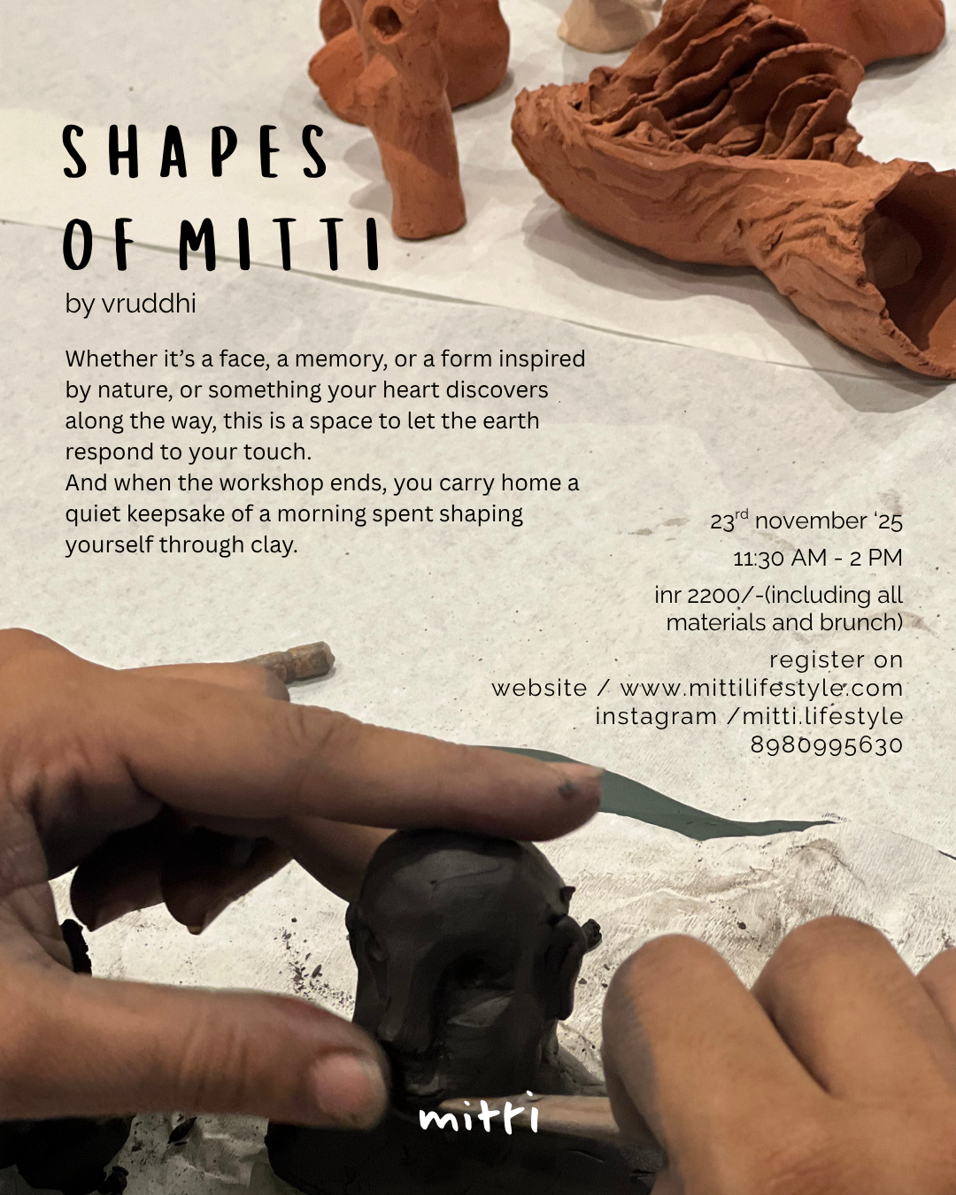 shapes of mitti - a sculpting workshop