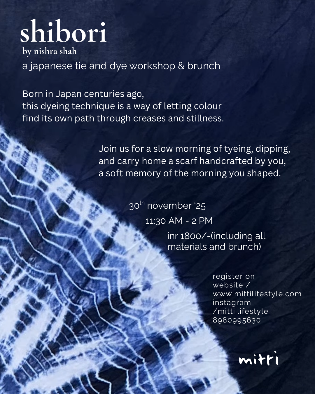shibori - a japanese tie and dye workshop