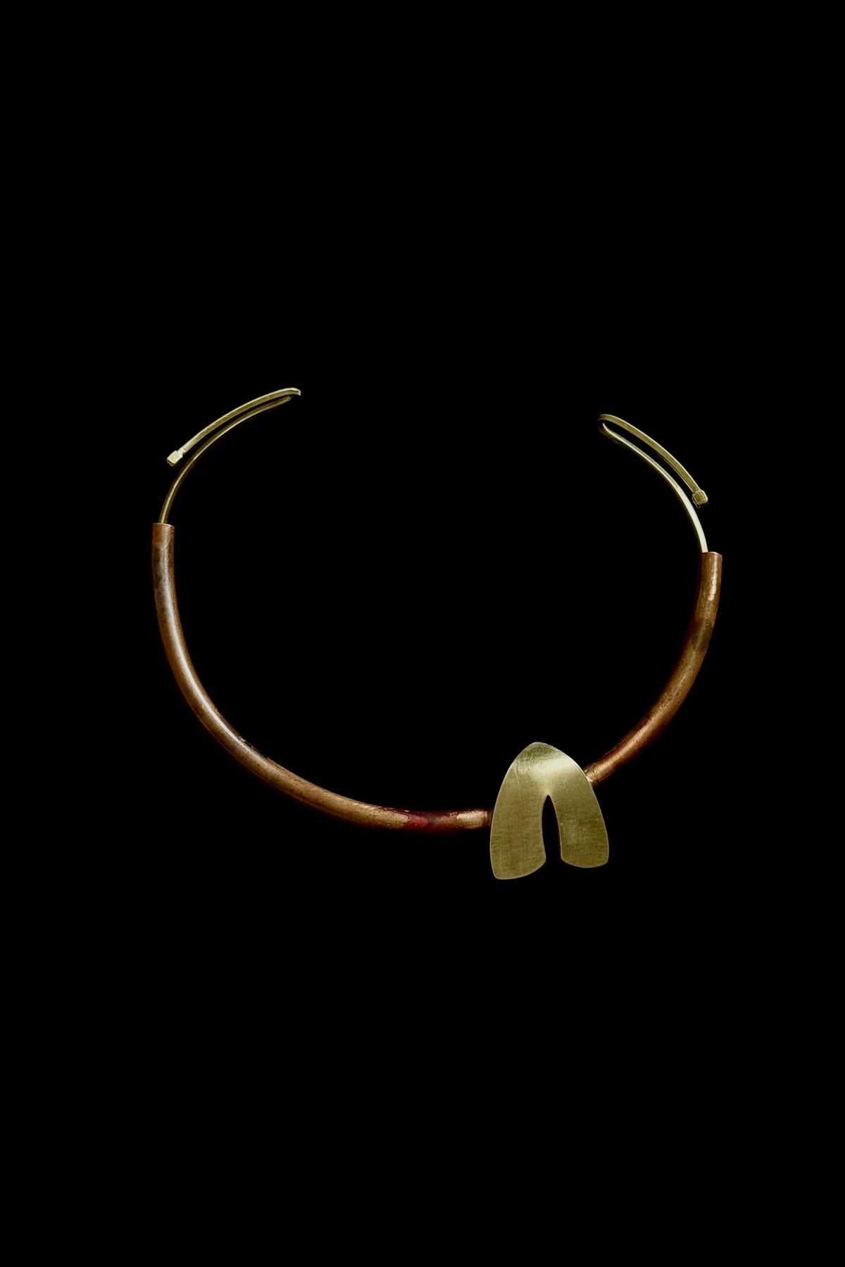 Hang-on Torque Dookdi worn model handcrafted brass collar artisan India
