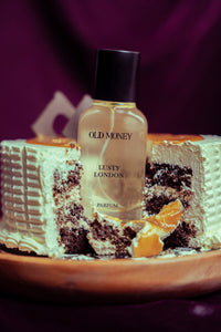 Perfume bottle labeled 'Old Money' 