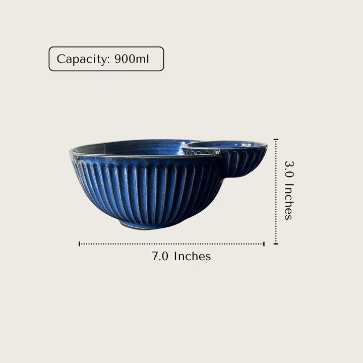 Navy Ridge Chip and Dip Bowl