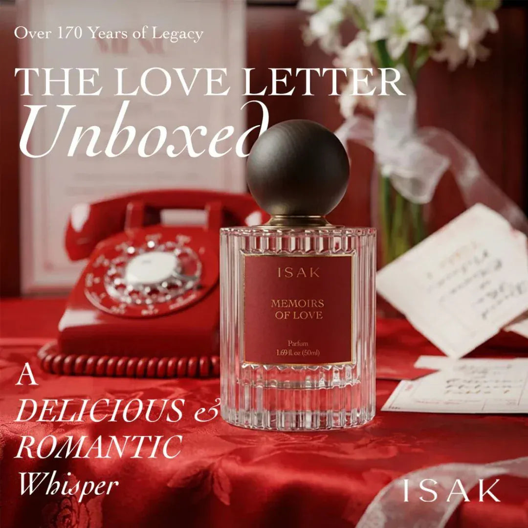 Memoirs of Love ISAK 50ml natural perfume bottle sustainable conscious living Mitti Lifestyle