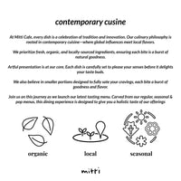 Summer tasting Menu