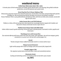 Summer tasting Menu