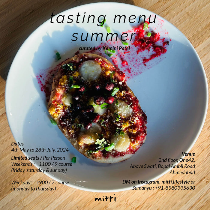 Summer tasting Menu