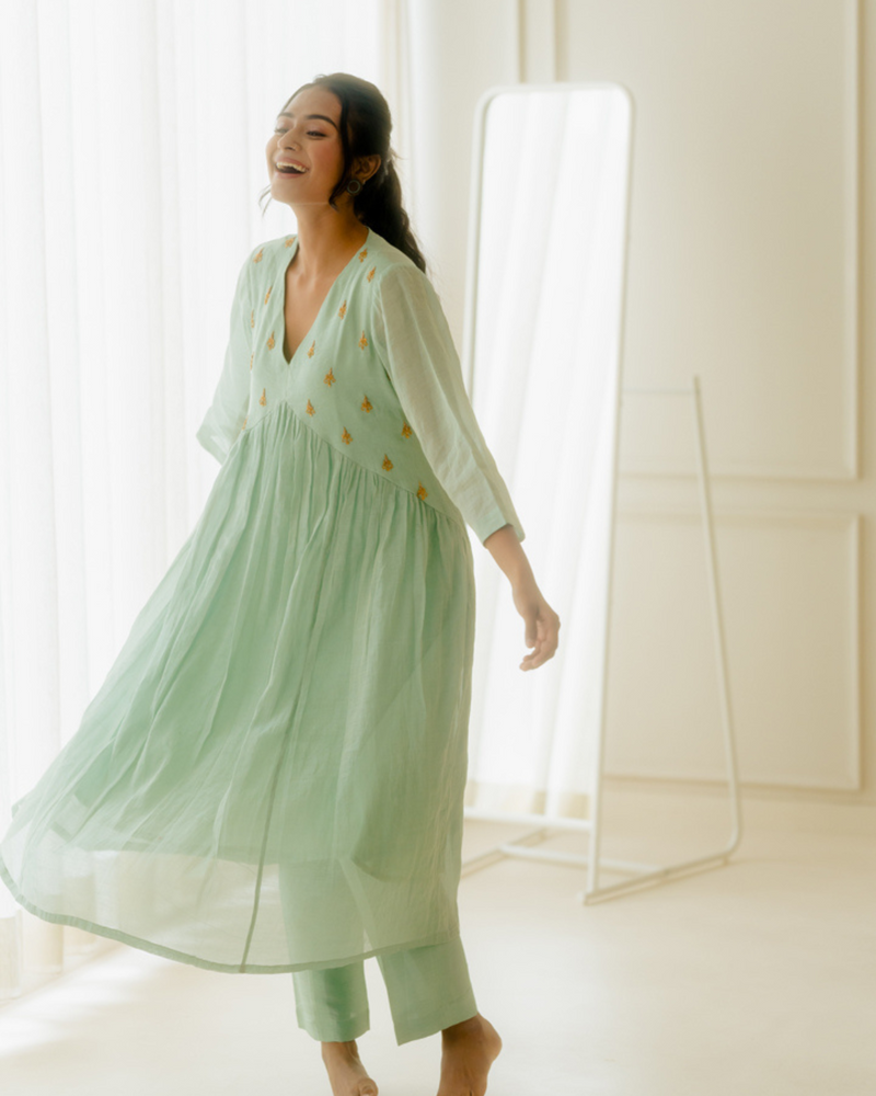 Tranquil Teal Kurta Set