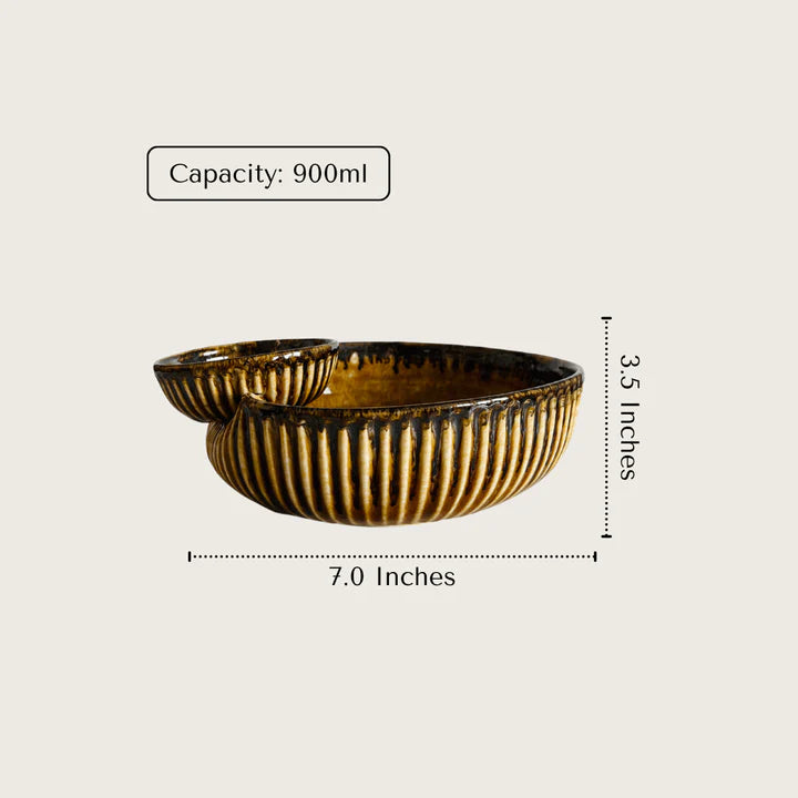 Sandstone Chip and Dip Bowl