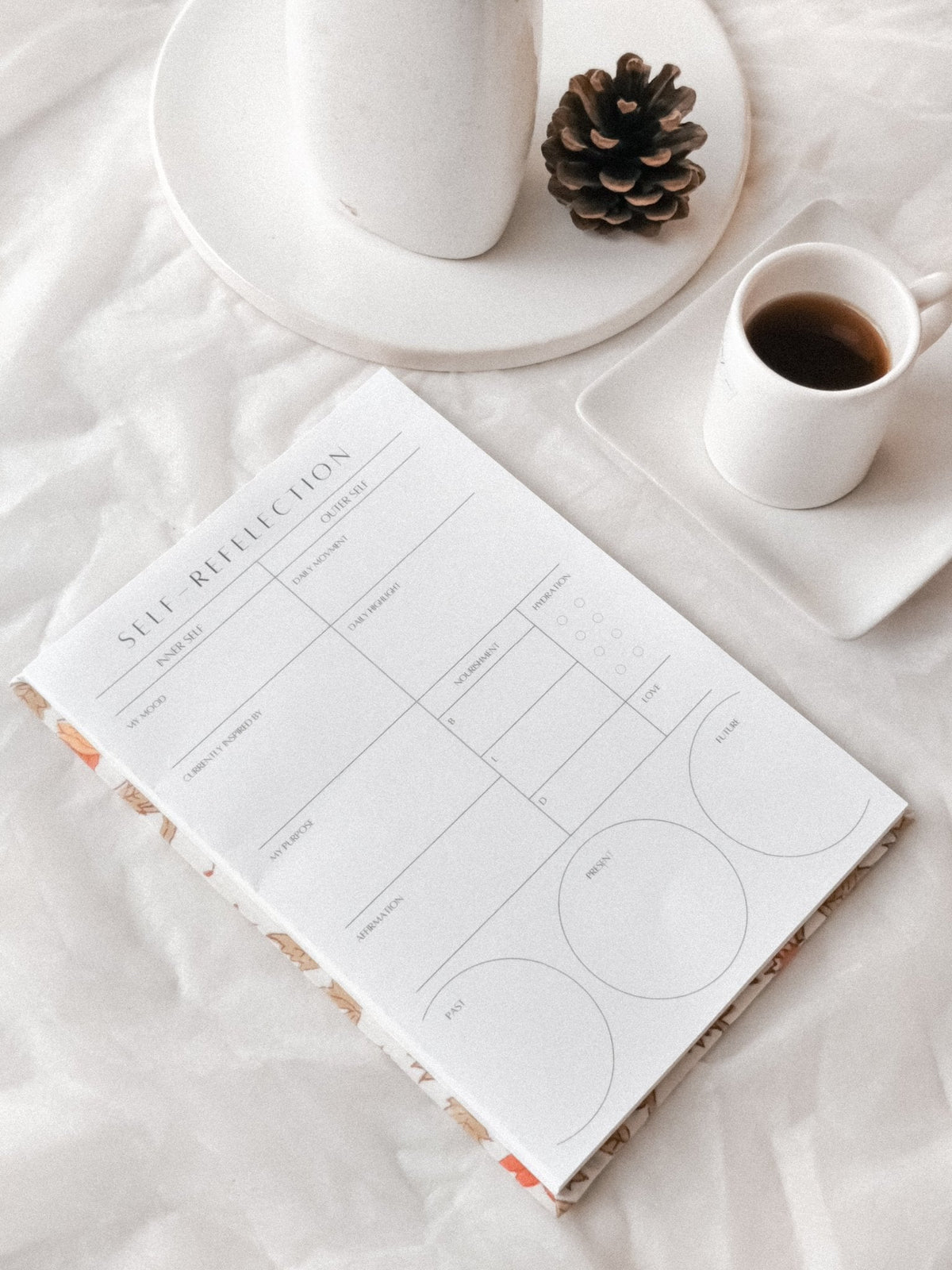 Self Reflection Pad — mindful writing pad for daily self-reflection practice