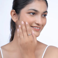Graceful Swan Ring — handcrafted sterling silver swan-shaped ring on hand, artisan ethical jewelry Mitti Lifestyle