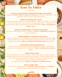 Hive to Table — Bee-Inspired Culinary Experience