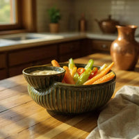 Verdant Ridge Chip and Dip Bowl