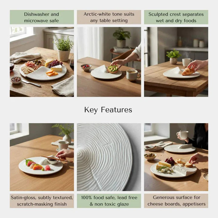 Arctic White Crest Plate