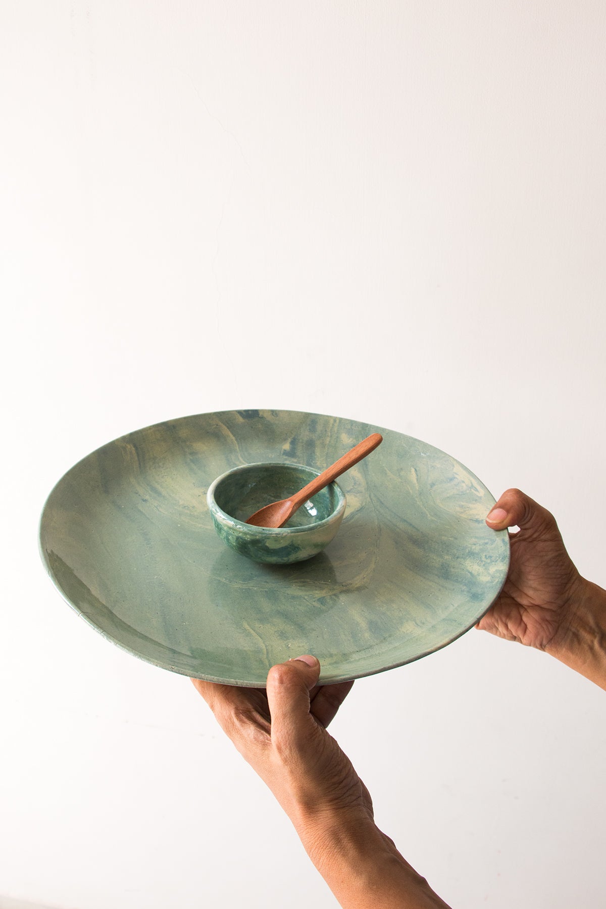 Gorgeous Green Round Platter