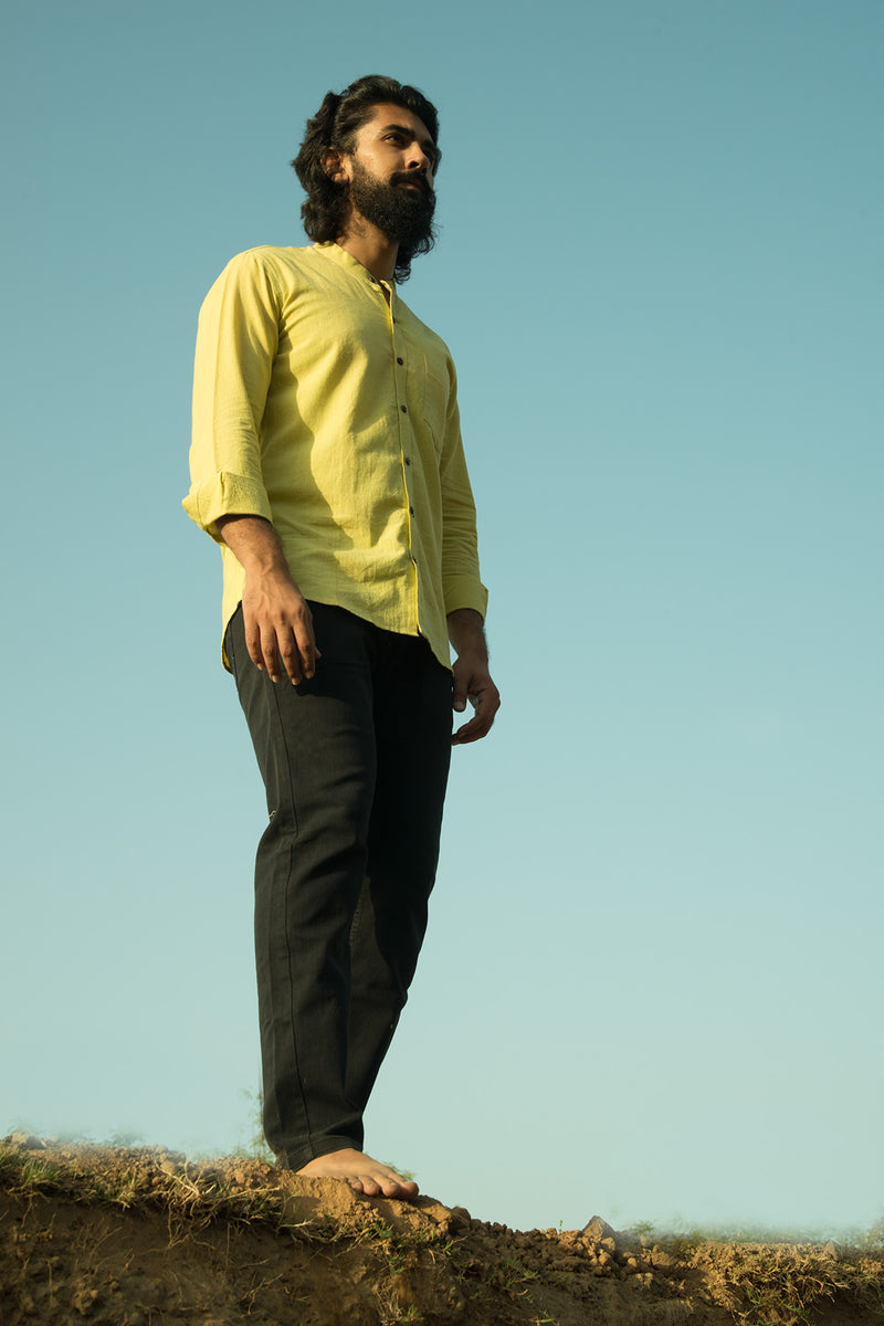 Azo free dye cotton shirts, Handcrafted khadi shirts for men
