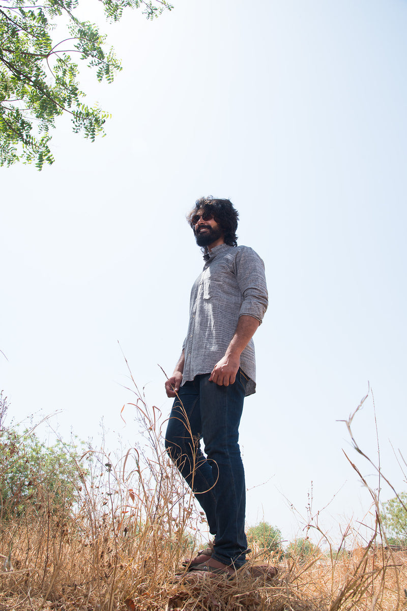 Azo free dye cotton shirts, Handcrafted khadi shirts for men