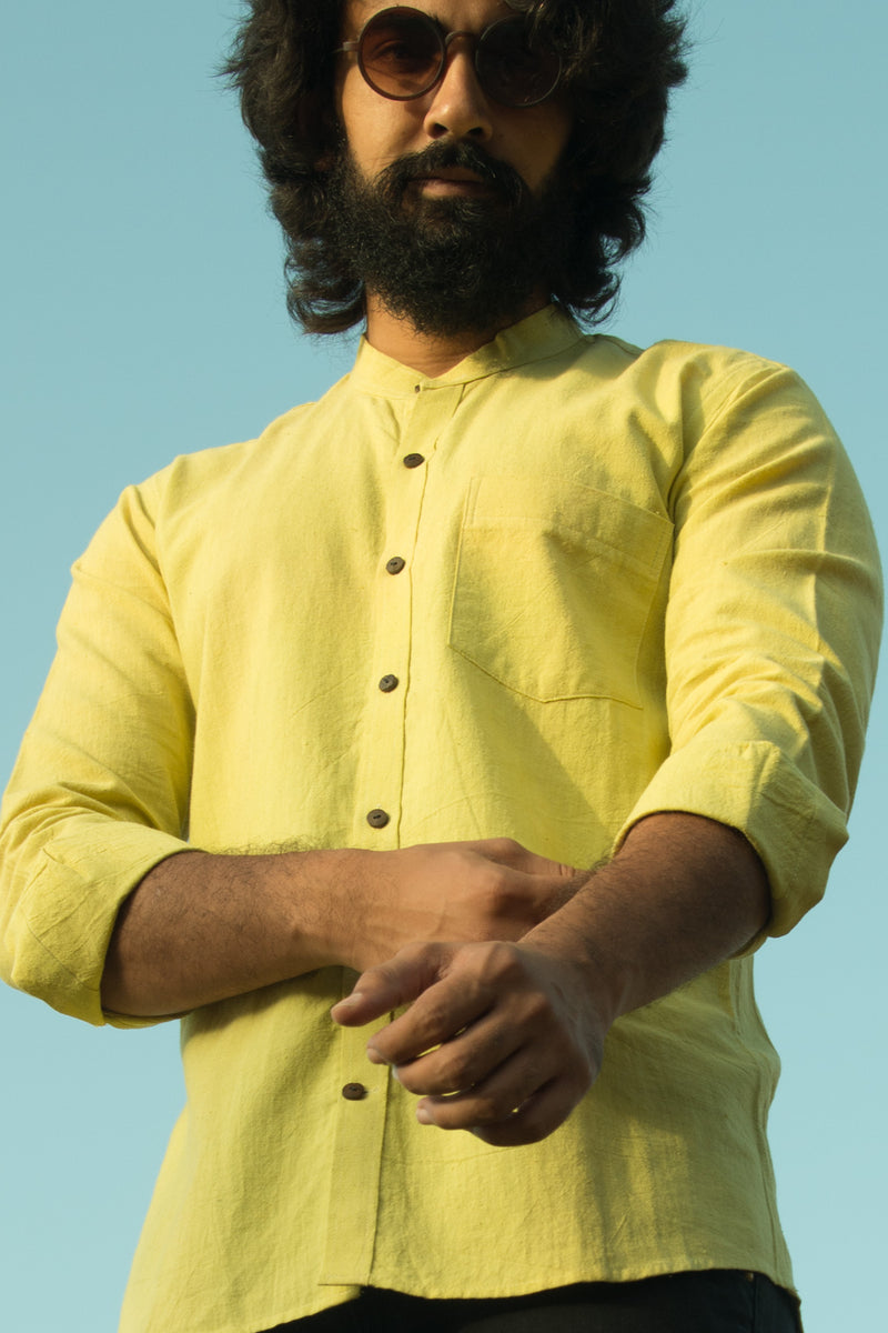 Azo free dye cotton shirts, Handcrafted khadi shirts for men