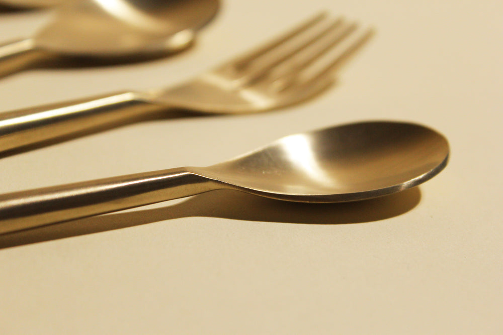 Champagne gold cutlery